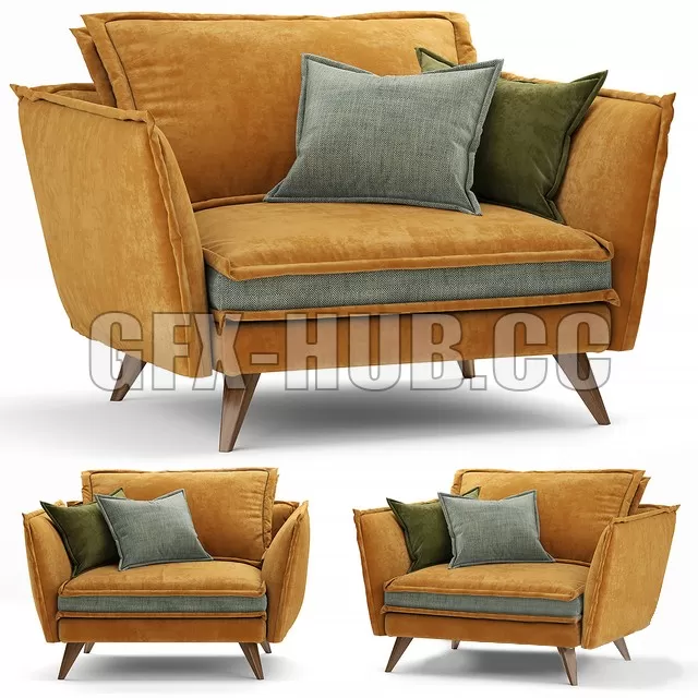 FURNITURE 3D MODELS – Naroznik Leone Armchair by MODALTO CONCEPT