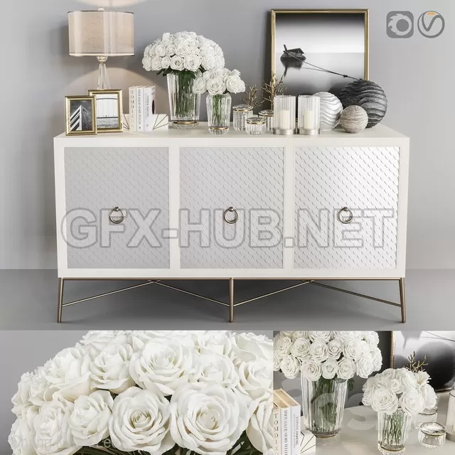 FURNITURE 3D MODELS – Neiman Marcus Sideboard Set 001