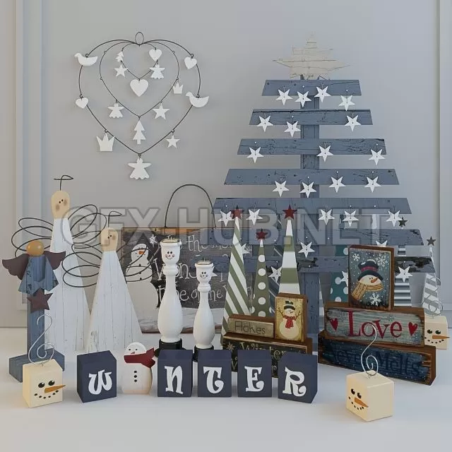 FURNITURE 3D MODELS – New Year’s set «Winter»