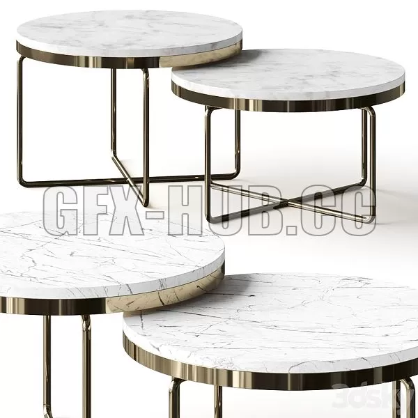 FURNITURE 3D MODELS – Nordic Studio Lounge Nesting Coffee Tables