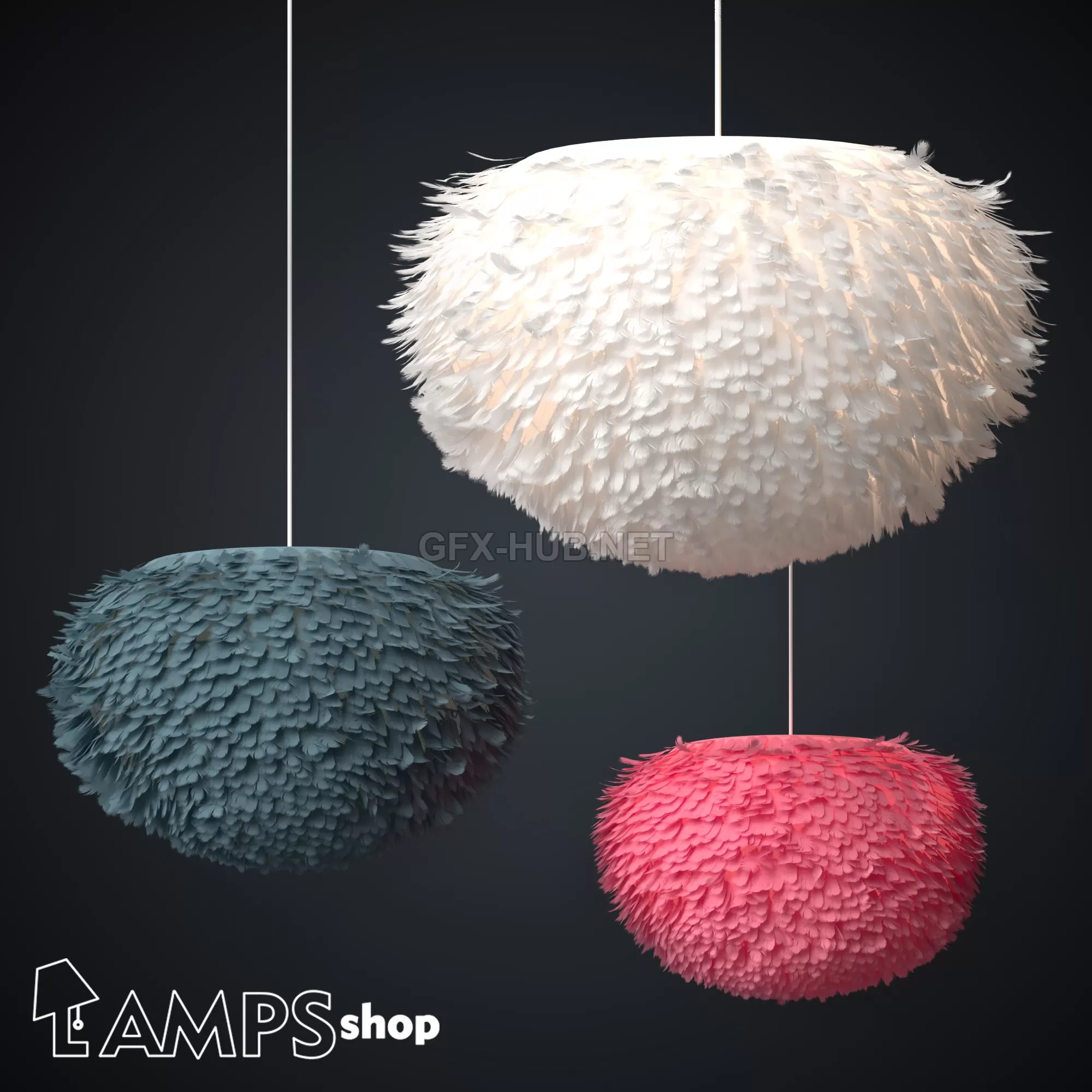 FURNITURE 3D MODELS – PDL2003 Chandeliers aerial