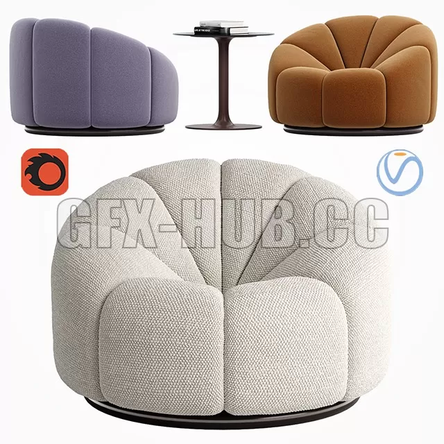 FURNITURE 3D MODELS – Pierre Paulin Fauteuil Alpha