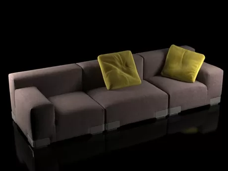 FURNITURE 3D MODELS – Plastics Duo Sofa 3