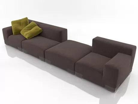 FURNITURE 3D MODELS – Plastics Duo Sofa 5