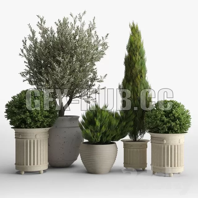 FURNITURE 3D MODELS – Prescott Planter Set