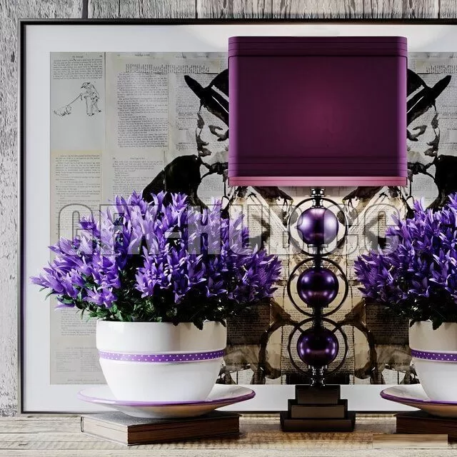 FURNITURE 3D MODELS – Purple set