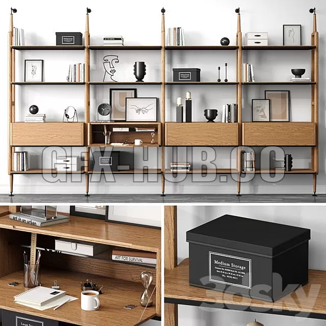 FURNITURE 3D MODELS – Rack ARIA 02 by PORADA