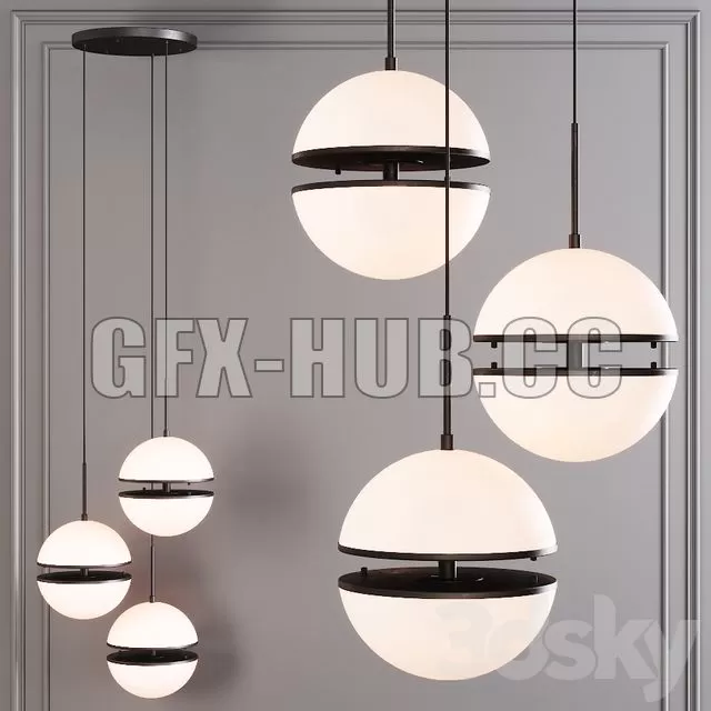 FURNITURE 3D MODELS – Restoration Hardware HEMISPHERE pendant light