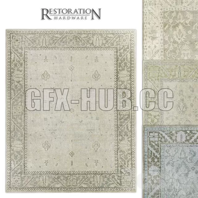 FURNITURE 3D MODELS – RH Ashra Rug