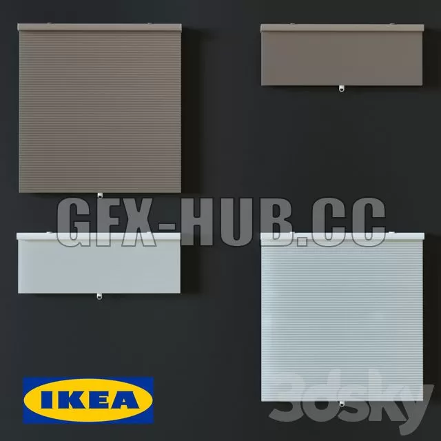 FURNITURE 3D MODELS – Roller Blind HOPPWALS by IKEA