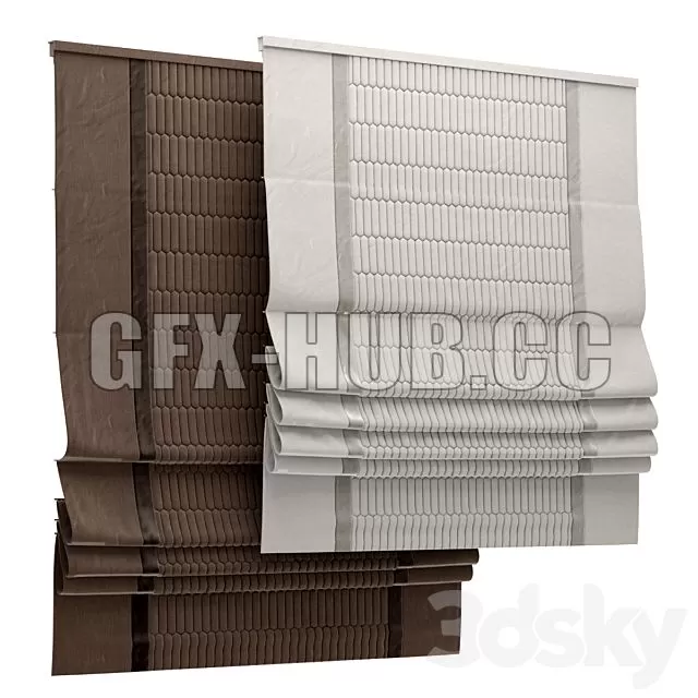 FURNITURE 3D MODELS – Roman Blind 87