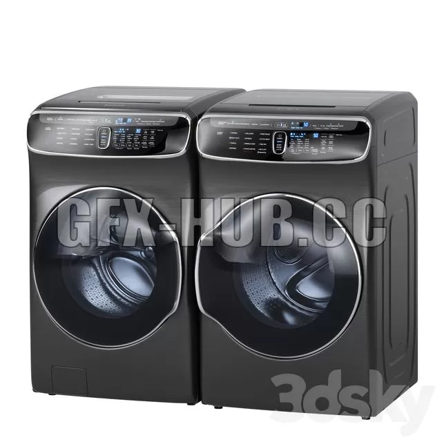 FURNITURE 3D MODELS – Samsung FlexWash Washer FlexDry Dryer Laundry
