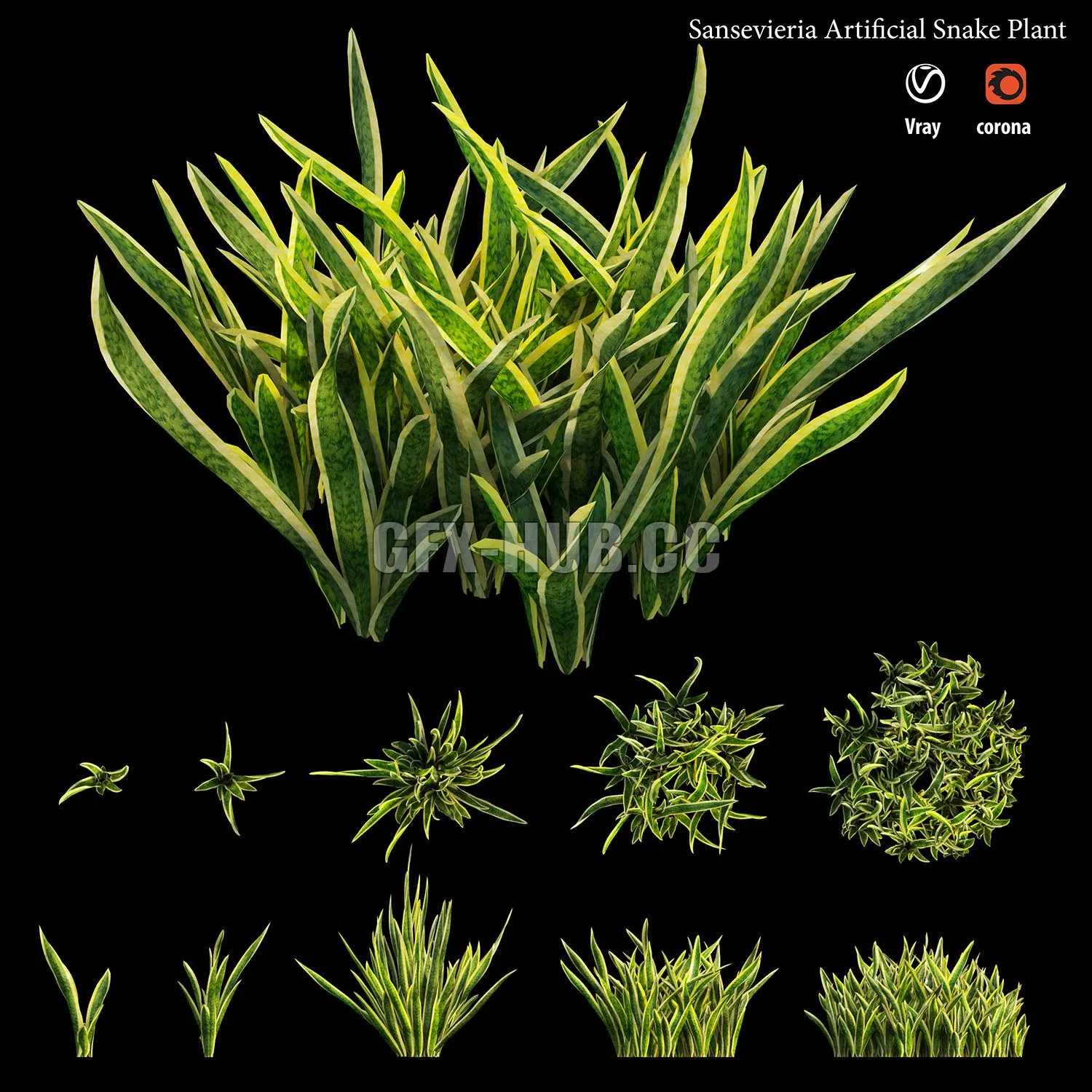 FURNITURE 3D MODELS – Sansevieria Artificial Snake Plant