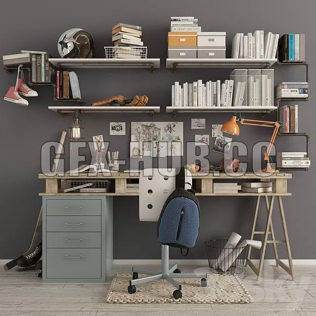 FURNITURE 3D MODELS – School Set