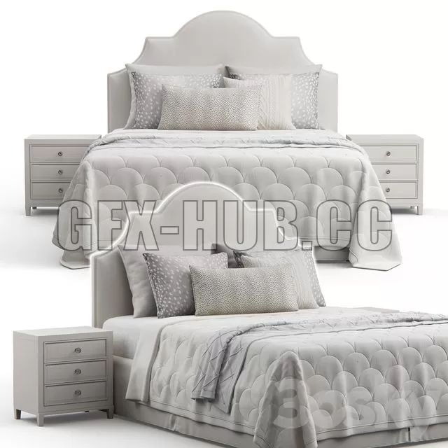 FURNITURE 3D MODELS – Sedgefield Headboard Upholstered classic Bed