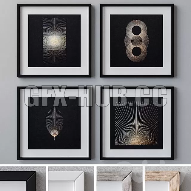 FURNITURE 3D MODELS – Set of Wall Paintings 1455