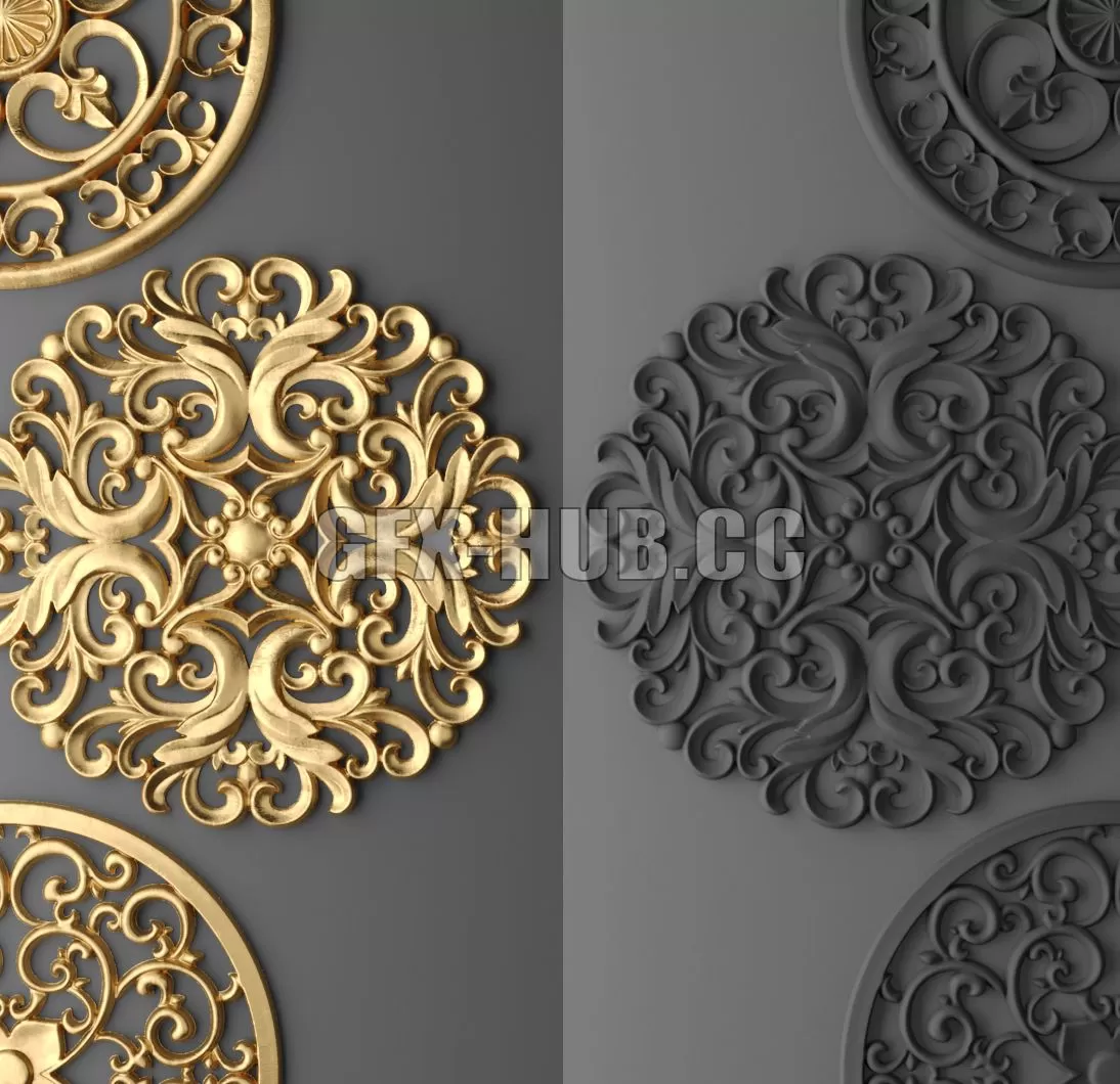 FURNITURE 3D MODELS – Set Sockets (luxury art)