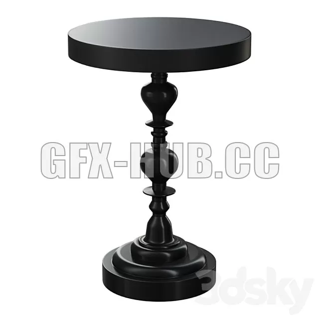 FURNITURE 3D MODELS – Shaine Side Table Black Metal