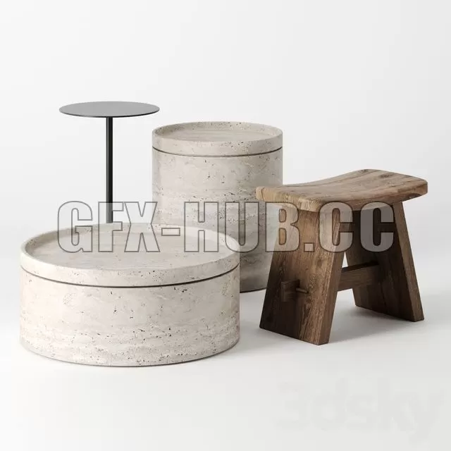 FURNITURE 3D MODELS – Side Tables Set