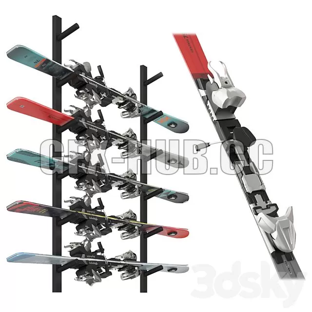FURNITURE 3D MODELS – Skis Kit