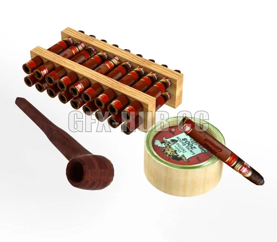 FURNITURE 3D MODELS – Smoking set