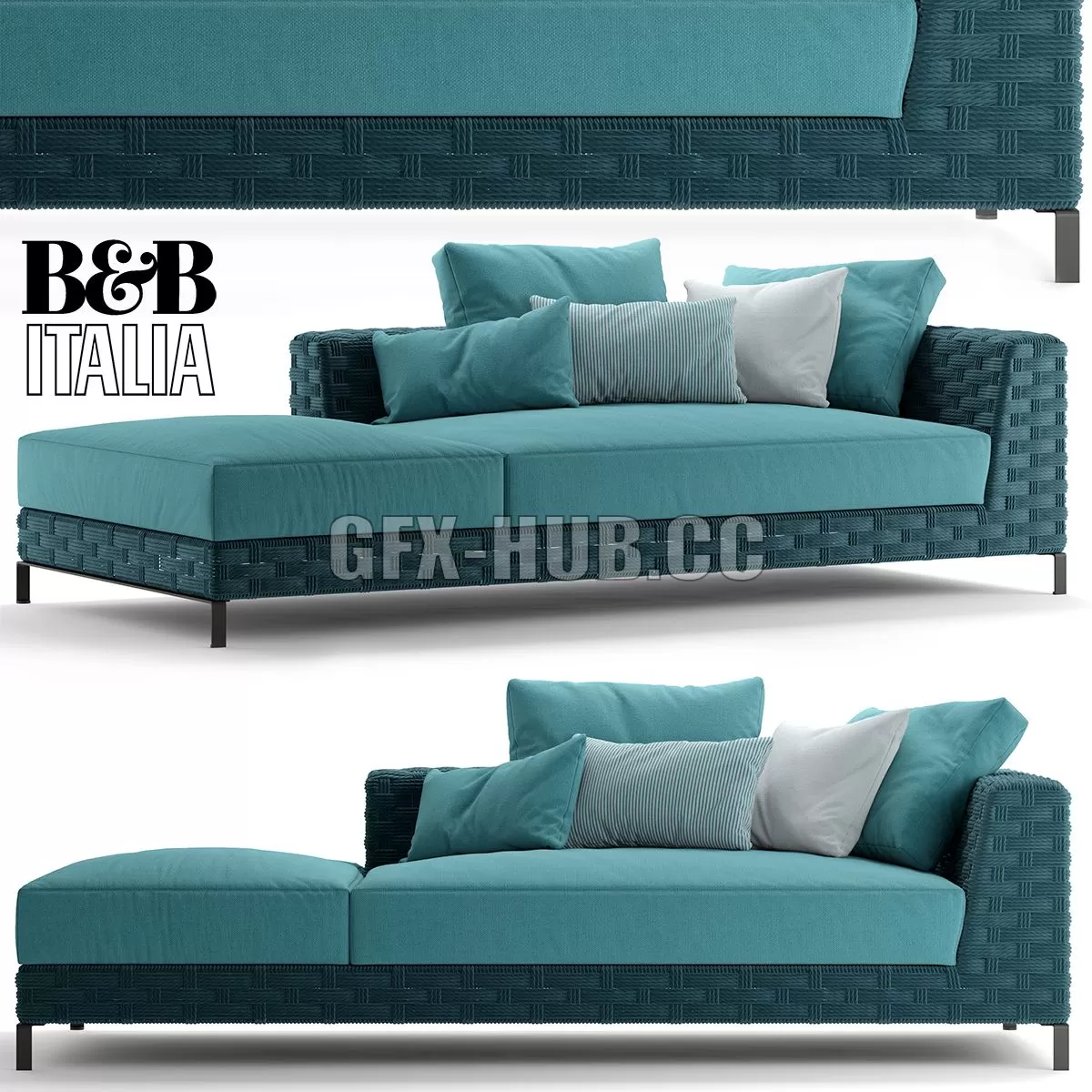FURNITURE 3D MODELS – Sofa Bebitalia Ray Outdoor Natural 1