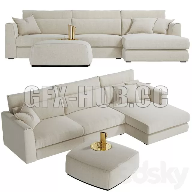 FURNITURE 3D MODELS – Sofa CTS SALOTTI Poltrone Divani Gold