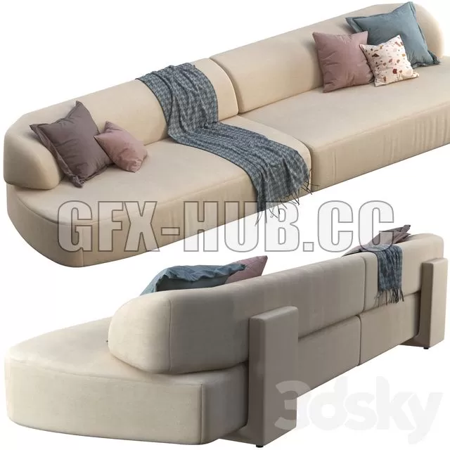 FURNITURE 3D MODELS – Sofa Moroso Gogan