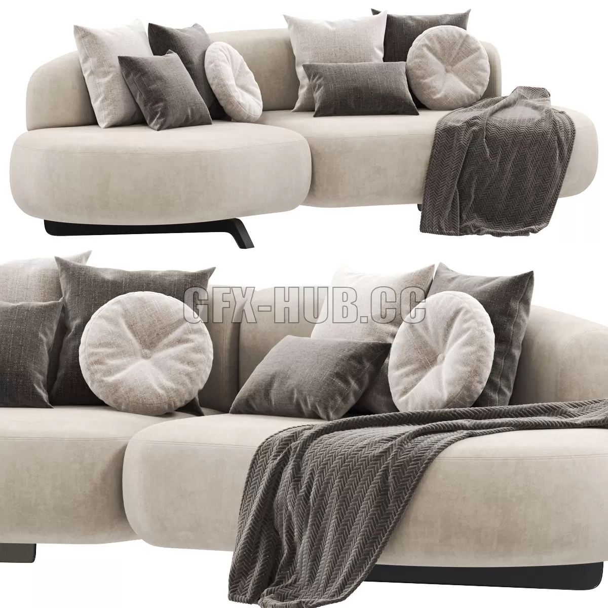 FURNITURE 3D MODELS – Sofa Paolo Castelli VAO