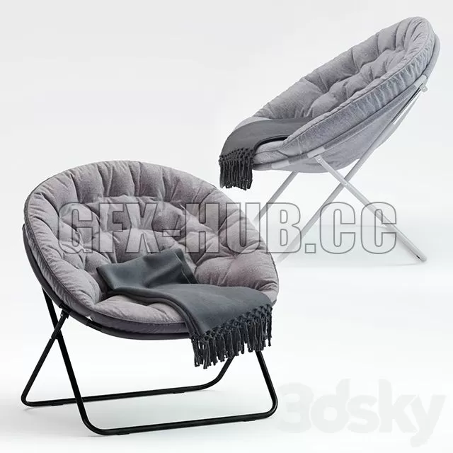 FURNITURE 3D MODELS – Solid Hang A Round chair by Pottery Barn