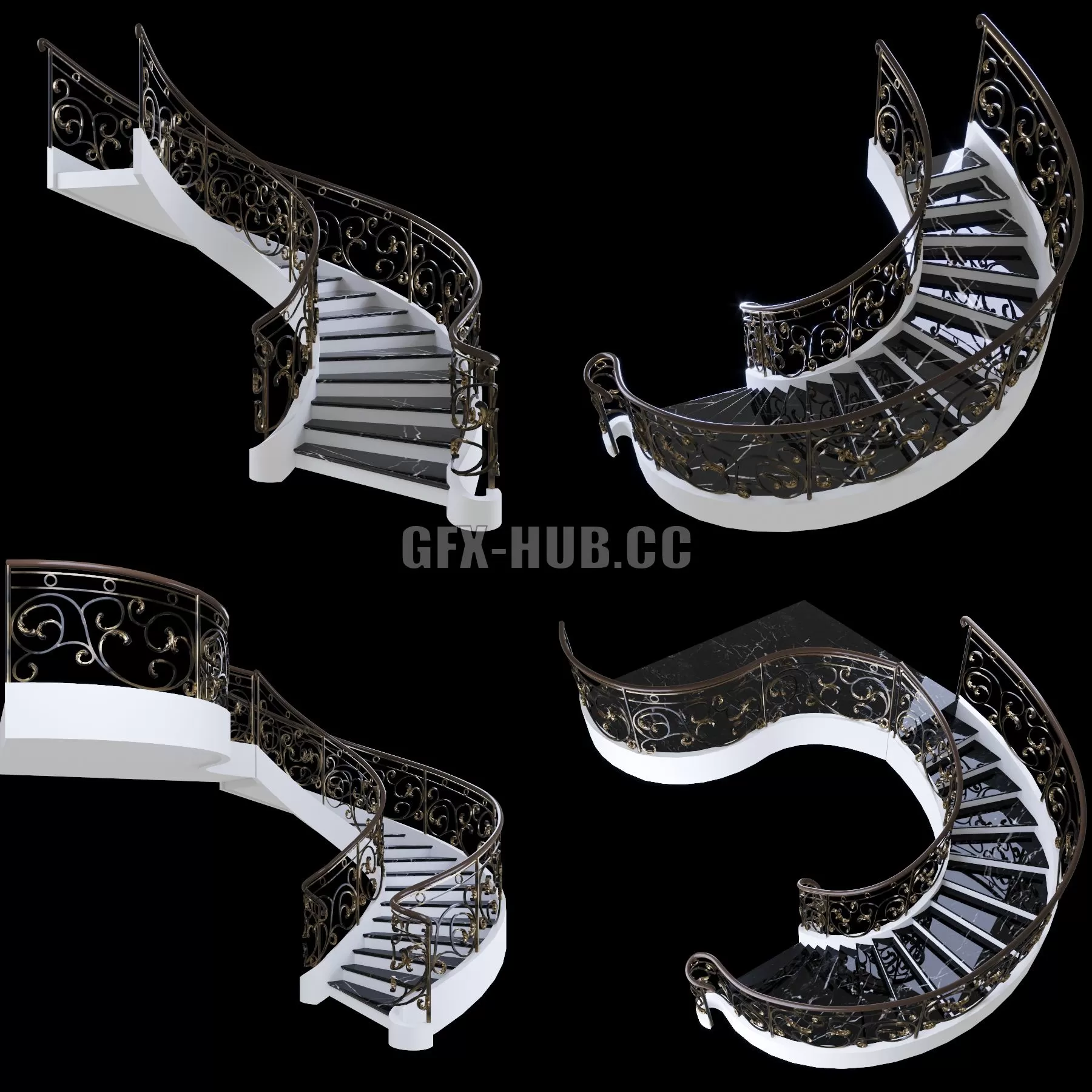 FURNITURE 3D MODELS – Stair forging