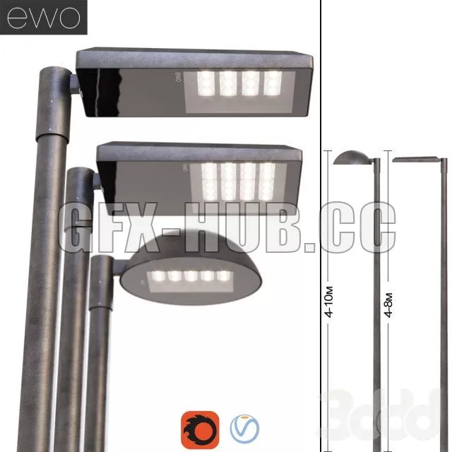 FURNITURE 3D MODELS – Street lights set by EWO