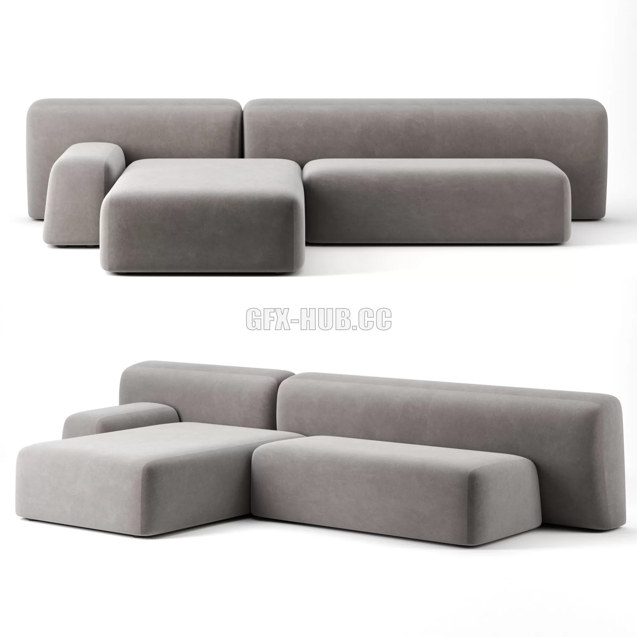 FURNITURE 3D MODELS – Suiseki Sofa by La Cividina
