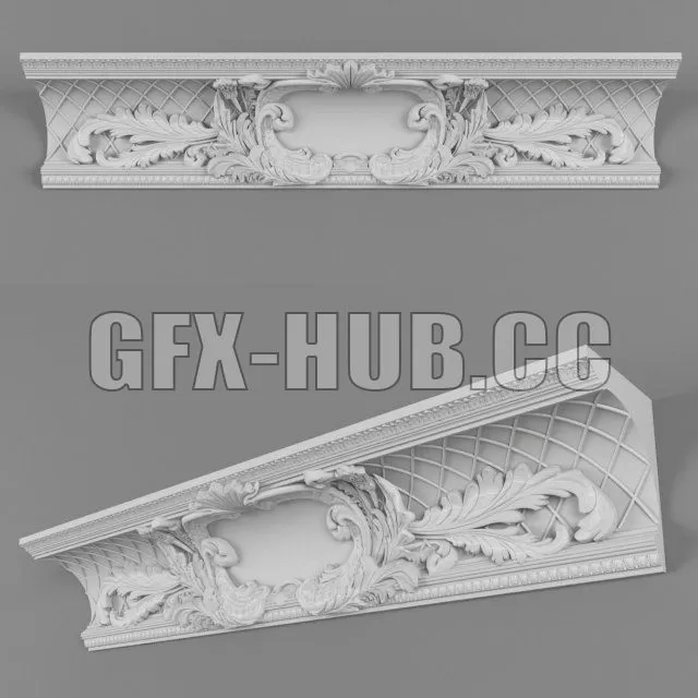 FURNITURE 3D MODELS – The central element of the cornice