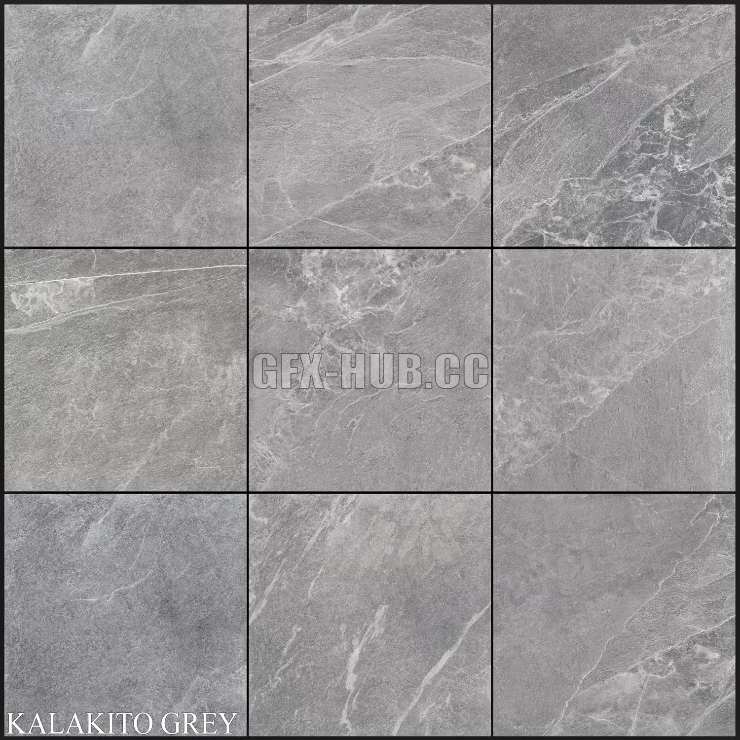 FURNITURE 3D MODELS – Tiles Kalakito Grey by Zeus Ceramica