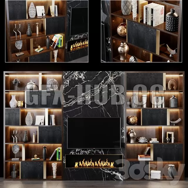 FURNITURE 3D MODELS – Tv Set 133