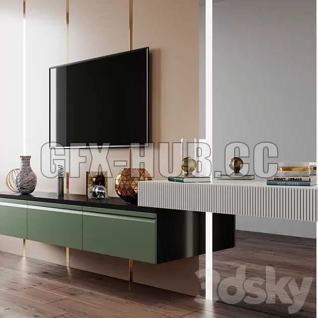 FURNITURE 3D MODELS – Tv Set 177