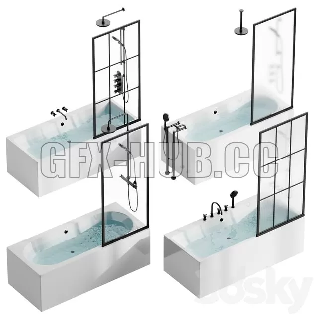 FURNITURE 3D MODELS – Villeroy & Boch Bath and shower curtains