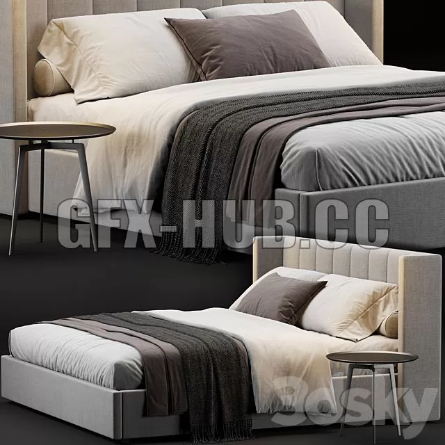 FURNITURE 3D MODELS – West Elm Shelter Bed