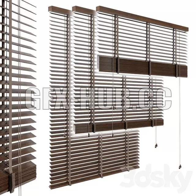 FURNITURE 3D MODELS – Wood Venetian window blind