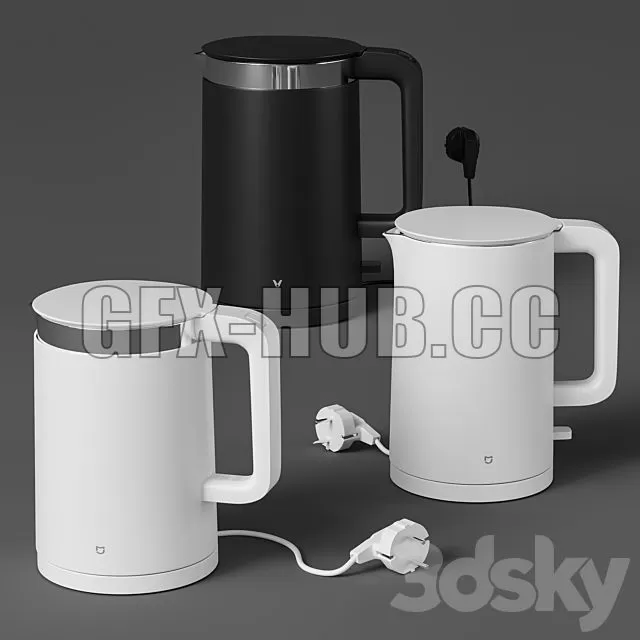 FURNITURE 3D MODELS – Xiaomi Electric Kettle Set