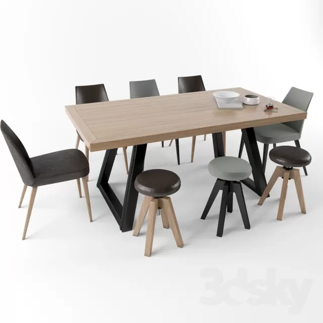 3DSKYMODEL – Dining Table sets – 4269