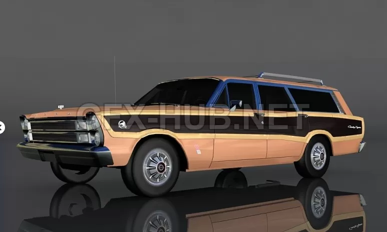 CAR – 1966 Ford Country 3D Model CAR – 1966 Ford Country 3D Model