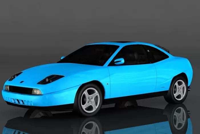 CAR – 2000 FIAT Coupe Turbo 3D Model CAR – 2000 FIAT Coupe Turbo 3D Model