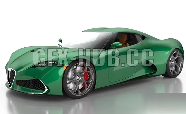 CAR – Alfa 6C Concept 3D Model CAR – Alfa 6C Concept 3D Model