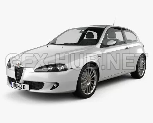CAR – Alfa Romeo 147 3door 2009 3D Model CAR – Alfa Romeo 147 3door 2009 3D Model