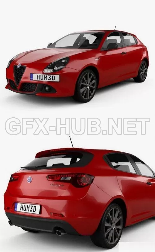 CAR – Alfa Romeo Giulietta 2016 3D Model CAR – Alfa Romeo Giulietta 2016 3D Model