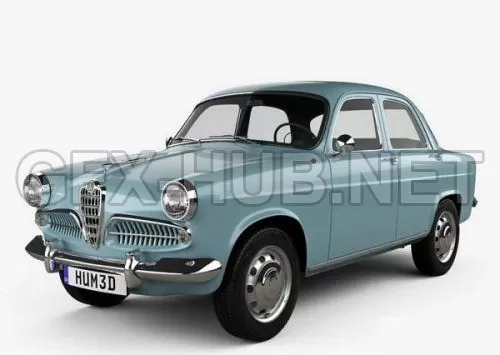 CAR – Alfa Romeo Giulietta Berlina 1955 3D Model CAR – Alfa Romeo Giulietta Berlina 1955 3D Model