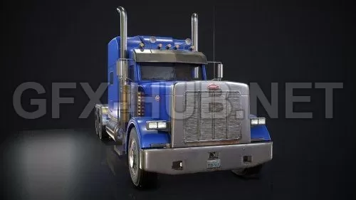 CAR – American Peterbilt Truck VR AR low-poly 3D Model CAR – American Peterbilt Truck VR AR low-poly 3D Model