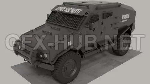 CAR – Armoured vehicle 3D Model CAR – Armoured vehicle 3D Model